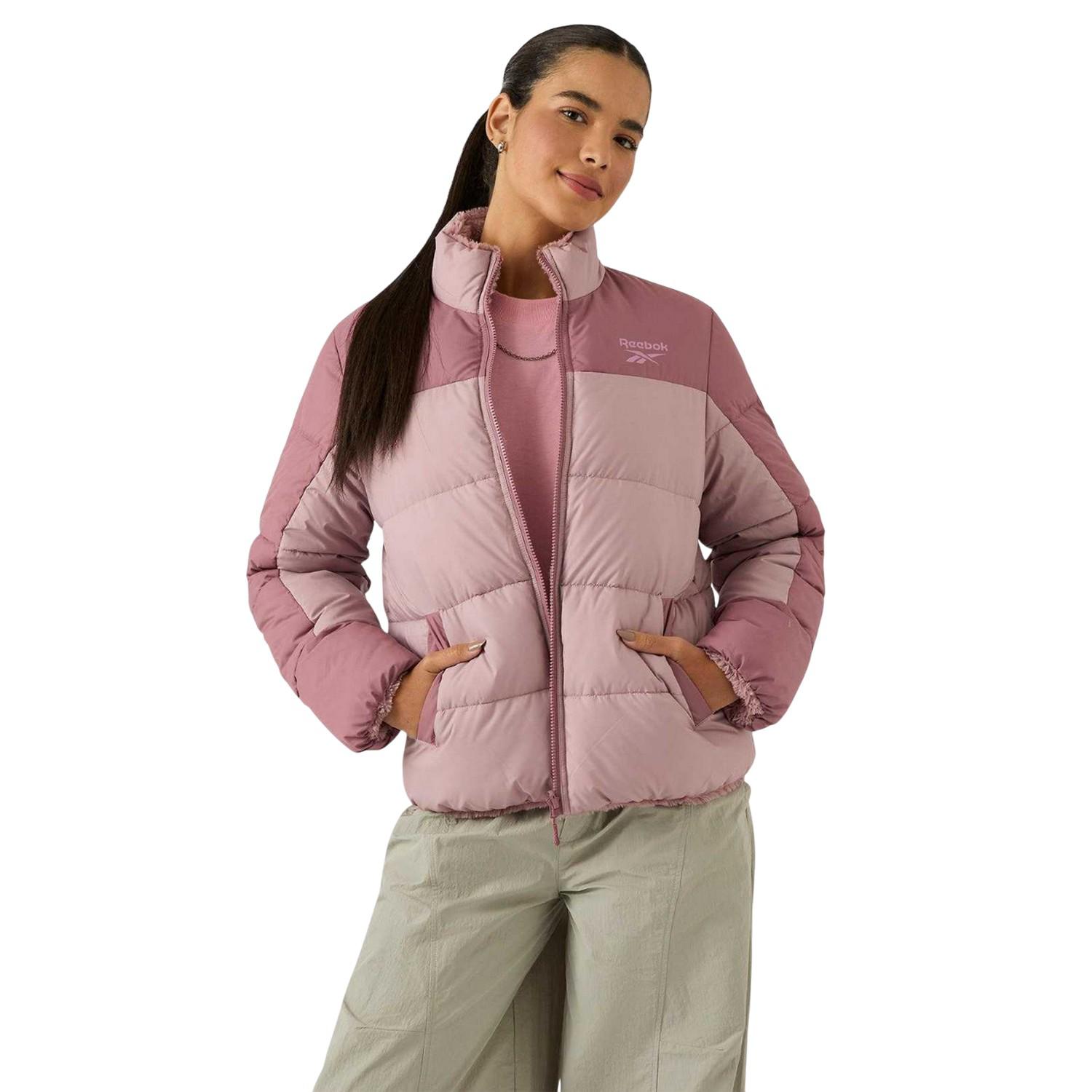 Reebok - Steppjacke für Damen, wendbar (Graurosa)