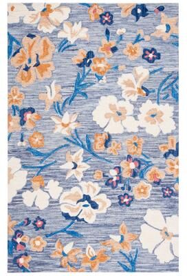 SAFAVIEH Handmade Jardin Brandy Floral Wool Rug