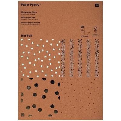 Motivpapierblock Kraftpapier, Punkte