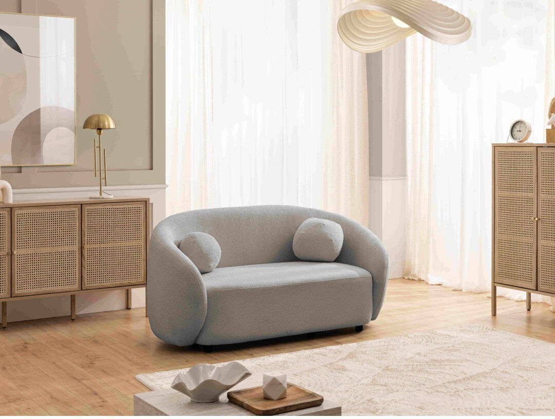 S-Style Furniture Roundi Boucle Sofa Grey 2