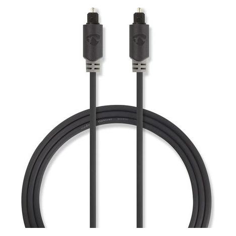 Nedis Optisches Audiokabel TosLi nk männlich - TosLink männlich (2 m, Toslink Kabel) (CABW25000AT20)