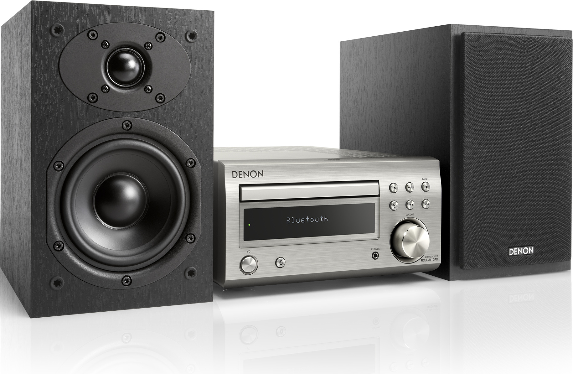 Denon D-M41, Home-Audio-Minisystem, Schwarz, Silber, 1 Disks, 60 W, 1-Weg, RCA