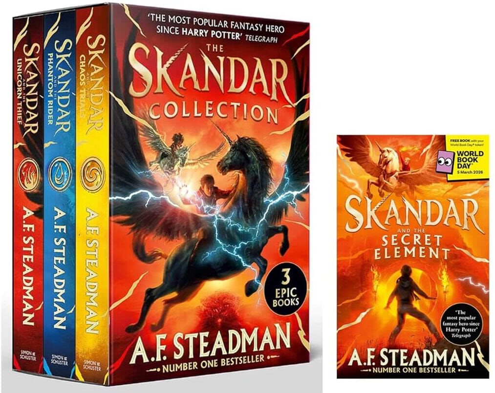 The Skandar Collection Series With Skandar and the Secret Element: World Book Day 2026 by A.F. Steadman 4 Books Set - Ages 9-12 - Paperback Simon & Schuster