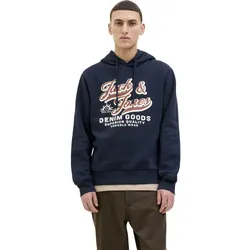 Jack & Jones Herren Hoodie Kapuzenpullover JJELOGO SWEAT HOOD 2 COL - Regular Fit - 12279649 Monks Robe - L