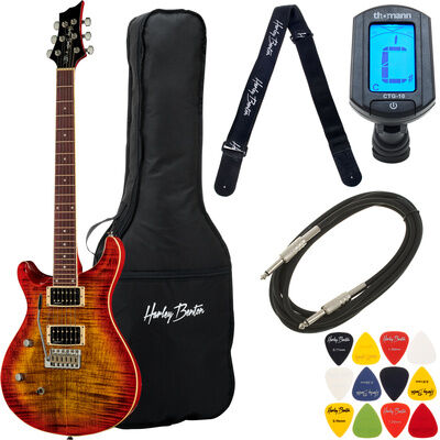 Harley Benton CST-24T LH Paradise Fla Bundle Paradise Amber Flame
