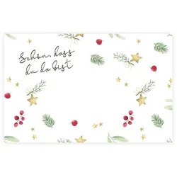 Home Fashion, Platzkarte "Wonderful Christmas"", Platzkarte für die Tischdekoration, zum Beschreiben, 10 Stück pro Pack