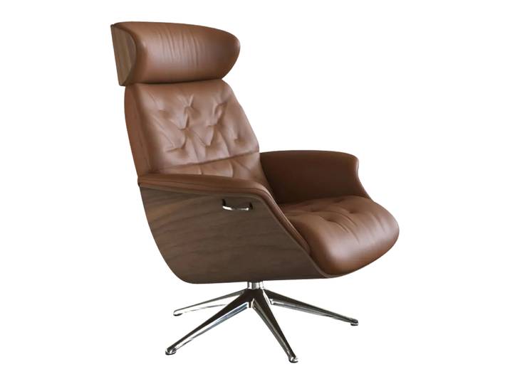 Sessel Fashion Volden, Flexlux, omaha cognac brown, Leder