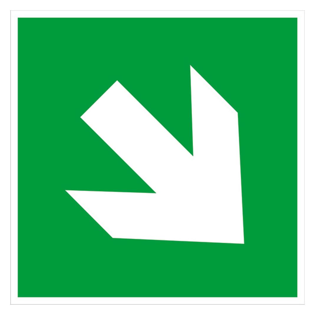 SafetyMarking Fluchtwegschild Folie B200xH200 mm Pfeil aufwärts/abwärts langnachleuchtend (4044589004147)