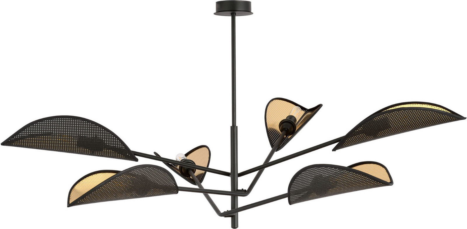 Emibig Hanglamp VENE, 6xE14, 40W, zwart/goud, modelnummer 1158/6