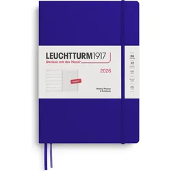 Leuchtturm 1917 Wochenplaner mit Notizbuch liniert, 2026 EN B5, dunkelblau
