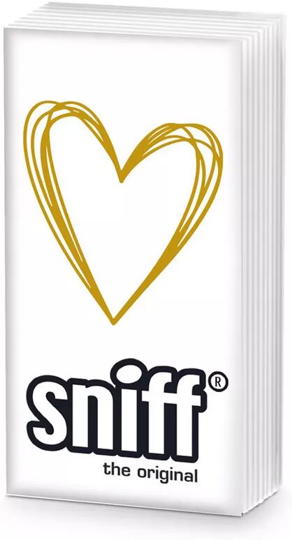 Sniff - Taschentücher Heart Gold, 1 Stück