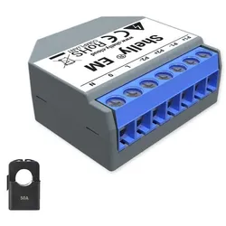Shelly Messaktor EM (Single Phase) mit 1x 50 A Klemme - WLAN - Smart Home - Kompatibel mit amazon Alexa & Google Home