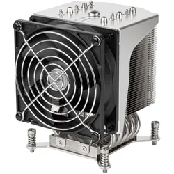 Silverstone SST-XE04-2066 - 4 U Server CPU Cooler for 4U server Intel LGA2011/2066 Square and Narro (126 mm), CPU Kühler, Silber, Schwarz