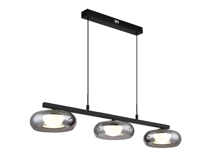 Design hanglamp Carlene 3-lichts zwart Globo - 16700-3H