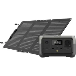 EcoFlow RIVER 2 Tragbare Powerstation - RIVER 2 + 60W Tragbares Solarpanel