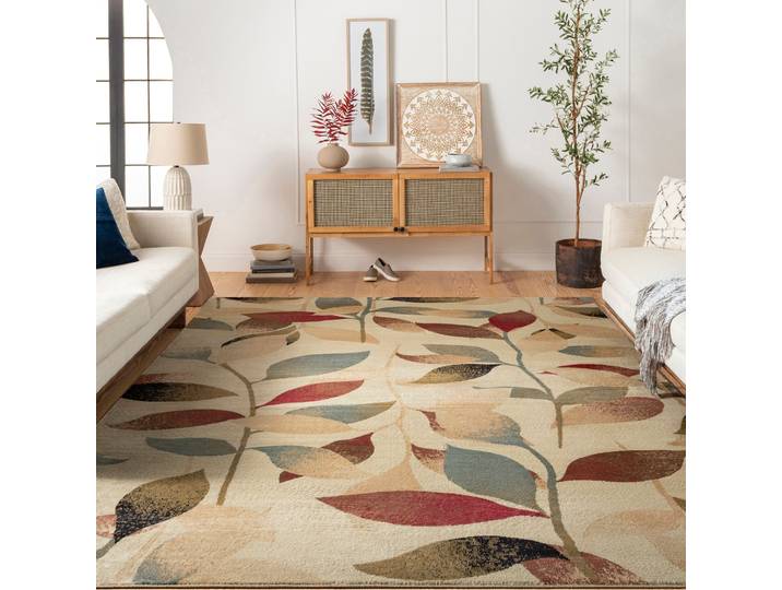 Teppich LIVABLISS MILLAU , bunt (beige), B:160cm H:14mm L:230cm, Polypropylen, Teppiche, Teppich