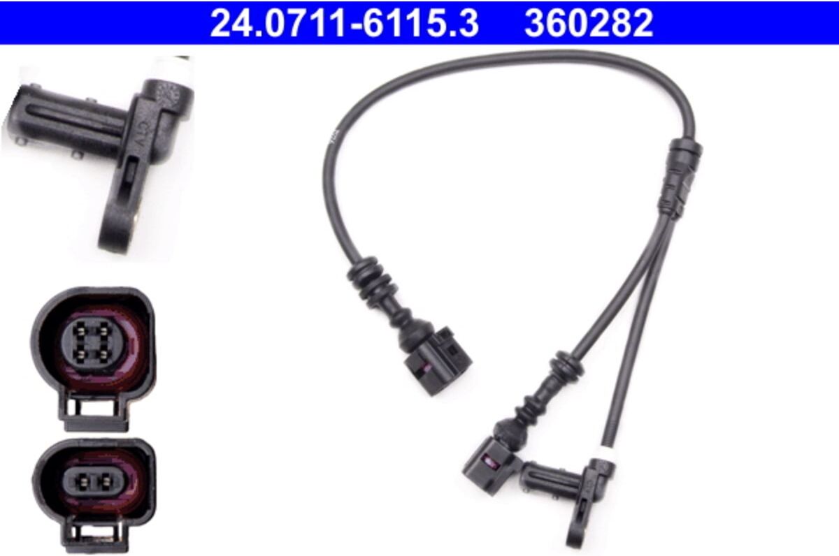 Sensor, Raddrehzahl ATE 24.0711-6115.3 links