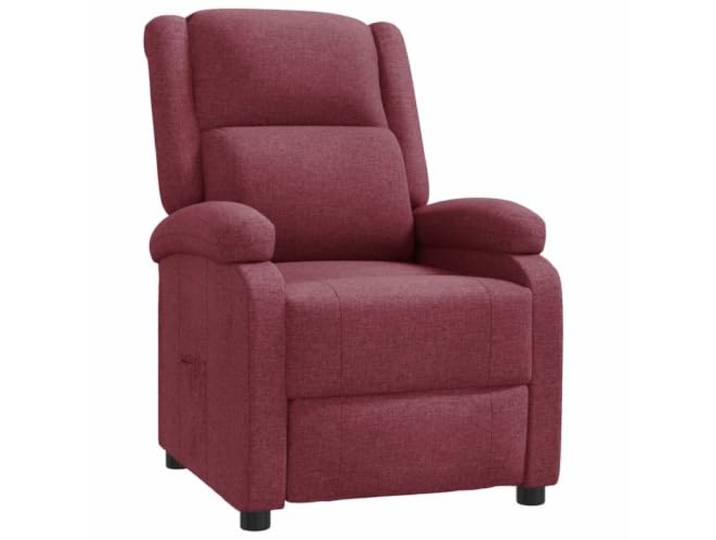 Heofavd Relaxsessel Manuell Verstellbar Stoff Polstersessel Weinrot