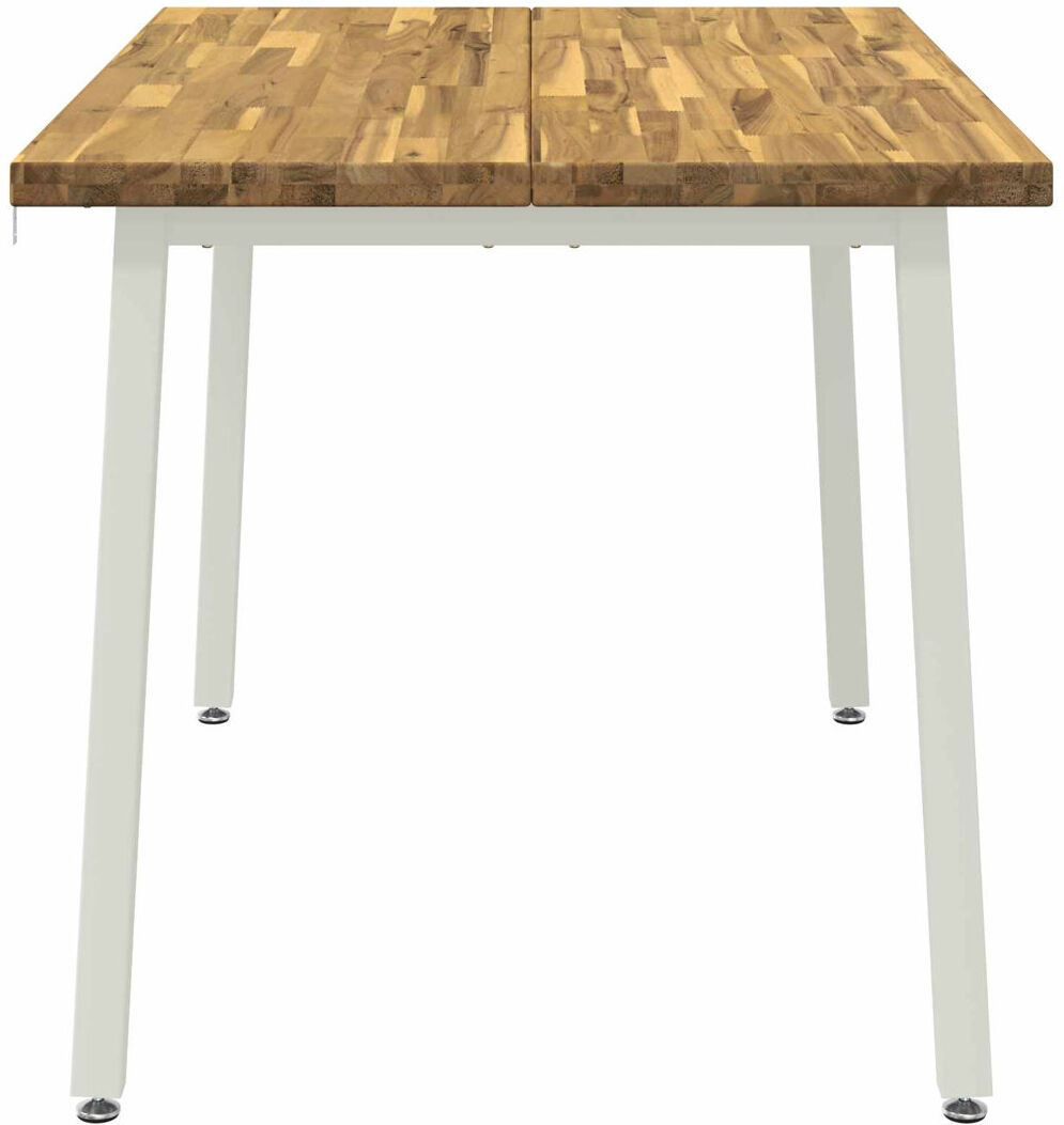 Borough Wharf Acacia Dining Table White 75cm H x 120cm W x 80cm D