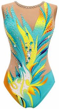 LightInthebox Figure Skating Leotard Women's Ice Skating Figure Skating Leotard Green Patchwork Stretchy Training Competition Skating Wear Classic Crystal / Rhinestone Sleeveless Ice Skating Figure Skating