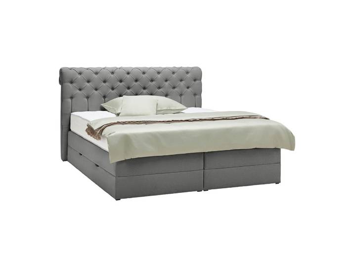 Boxspringbett 200/200 cm Dunkelgrau