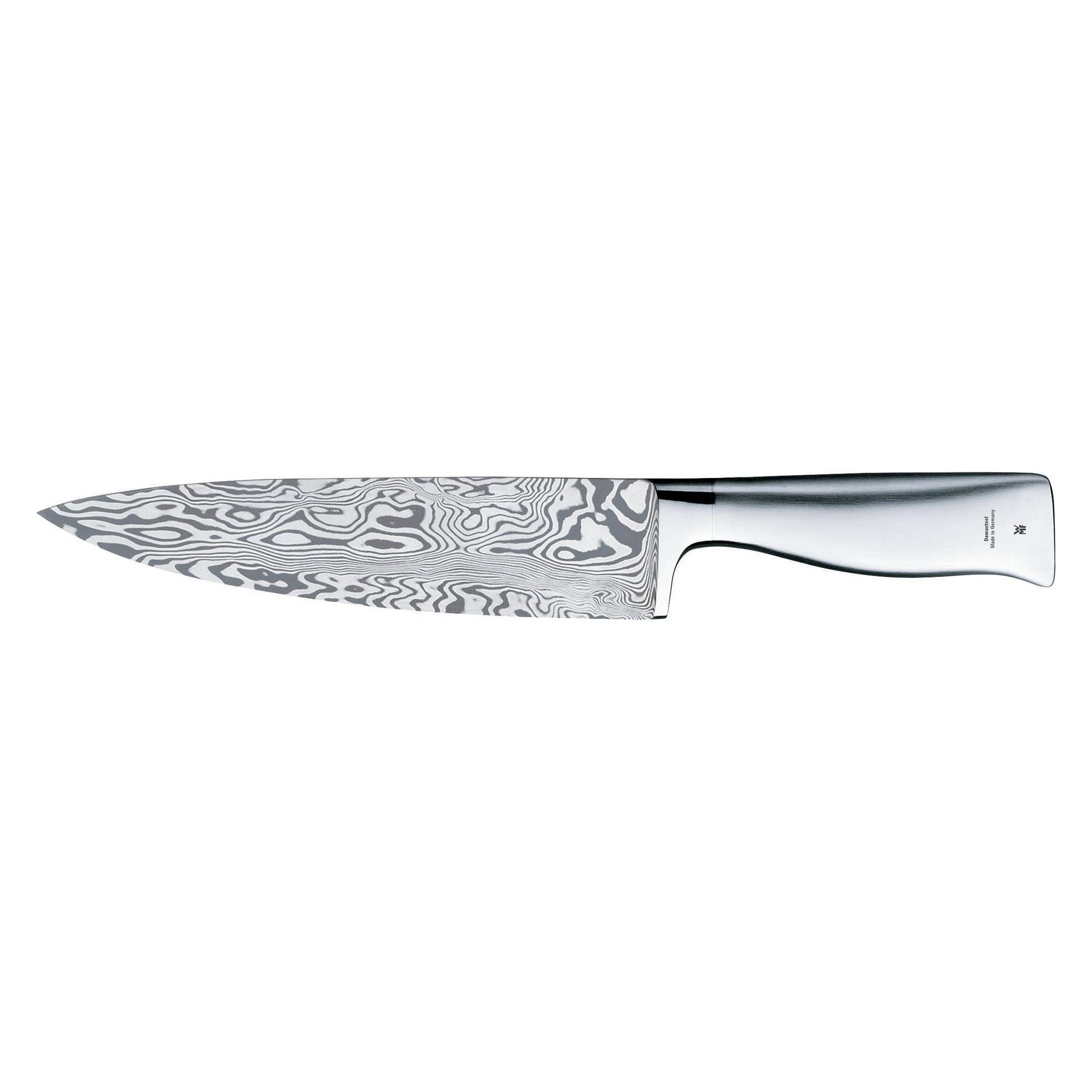 WMF Damastmesser Kochmesser 33,5cm Grand Gourmet Damaststahl 120-lagig PC Holzbox (20 cm) (18.8039.9998)