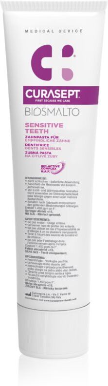 Curasept Biosmalto Sensitive Teeth dentifrice pour dents sensibles 75 ml