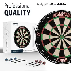 HOME DELUXE Dartscheibe FINISH Klassisch - Rot