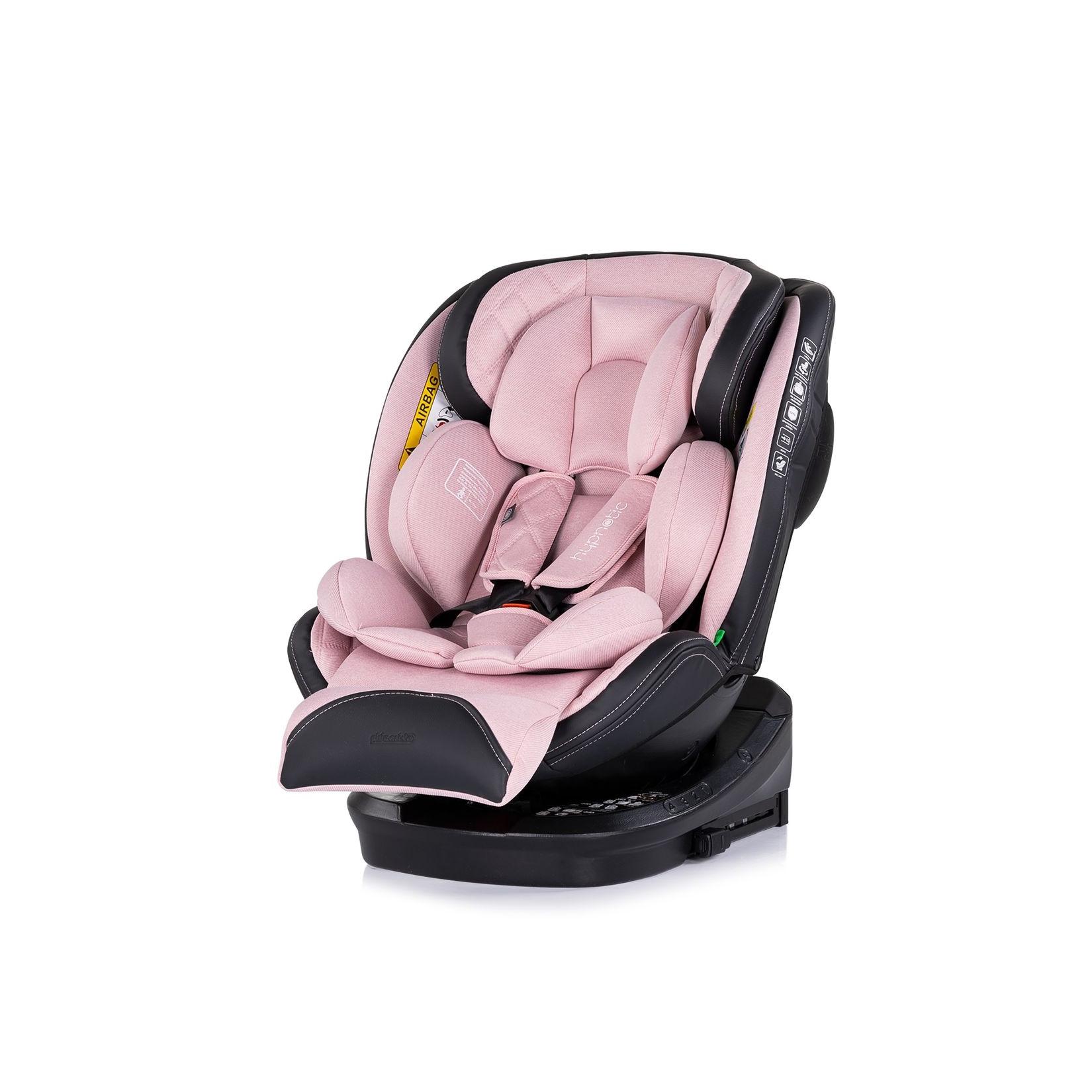 Chipolino Kindersitz Hypnotic i-Size (40-150cm) Isofix, Top Tether, Kopfstütze rosa