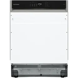 Telefunken Geschirrspüler 60 cm teilintegrierbar, Einbau Spülmaschine, 12 Maßgedecke, 6 Programme, AquaStop, GET6012DI