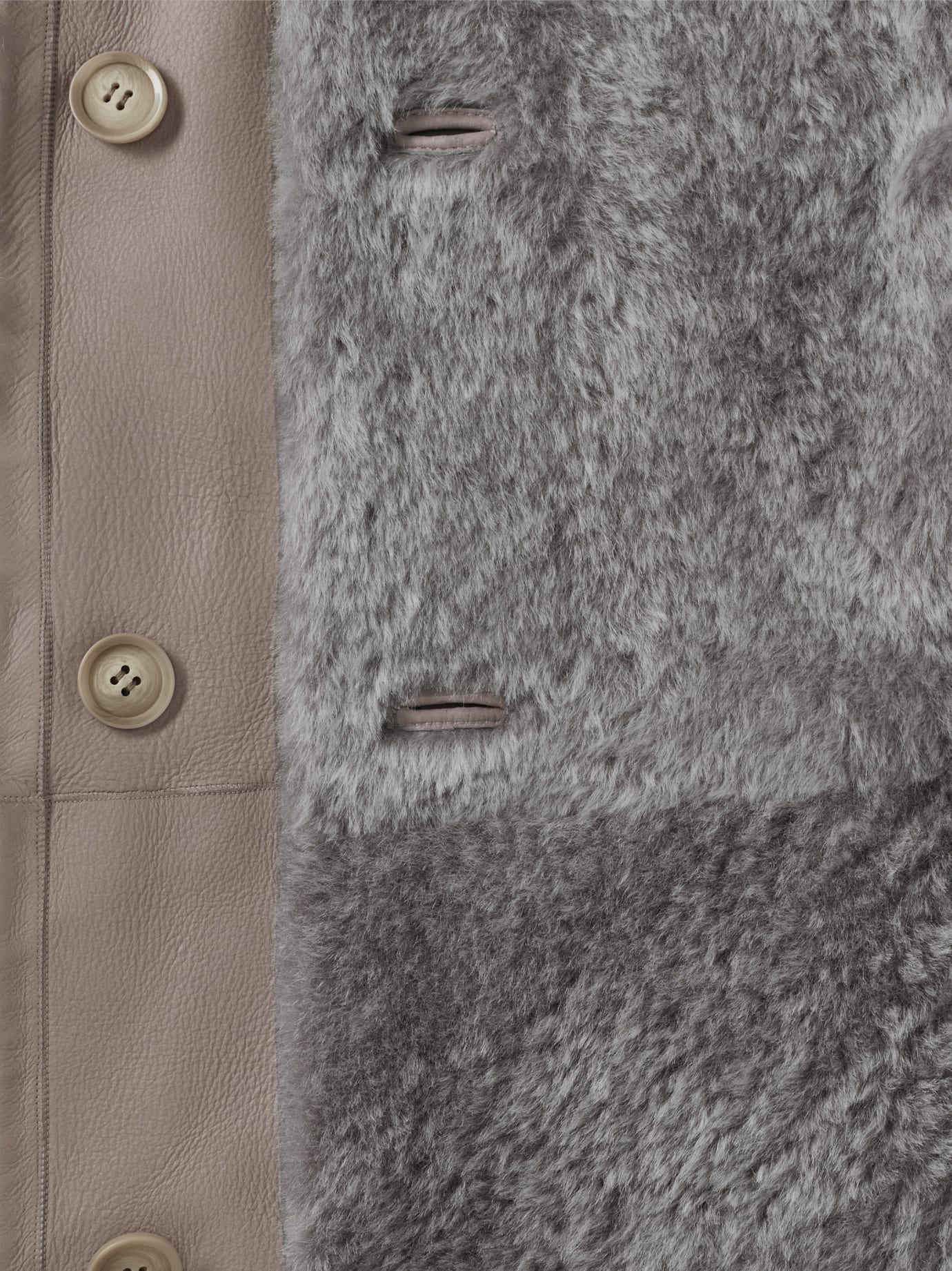 Walbusch Premium Lammfell Wendemantel, normale Größen#Kurzgrößen, Farbe Beige, 50, gewachsenes Lammfell beidseitig tragbar Damen
