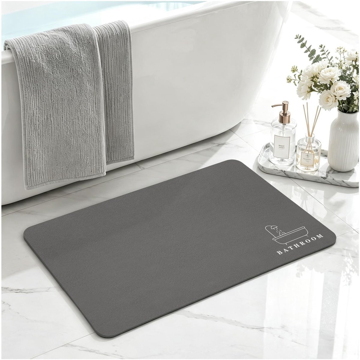 Merkloze antislip badmat voor volwassenen