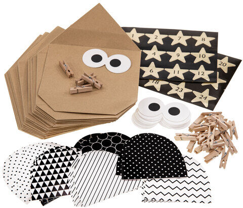 Adventskalender-Set "Eulen", 24 Stück