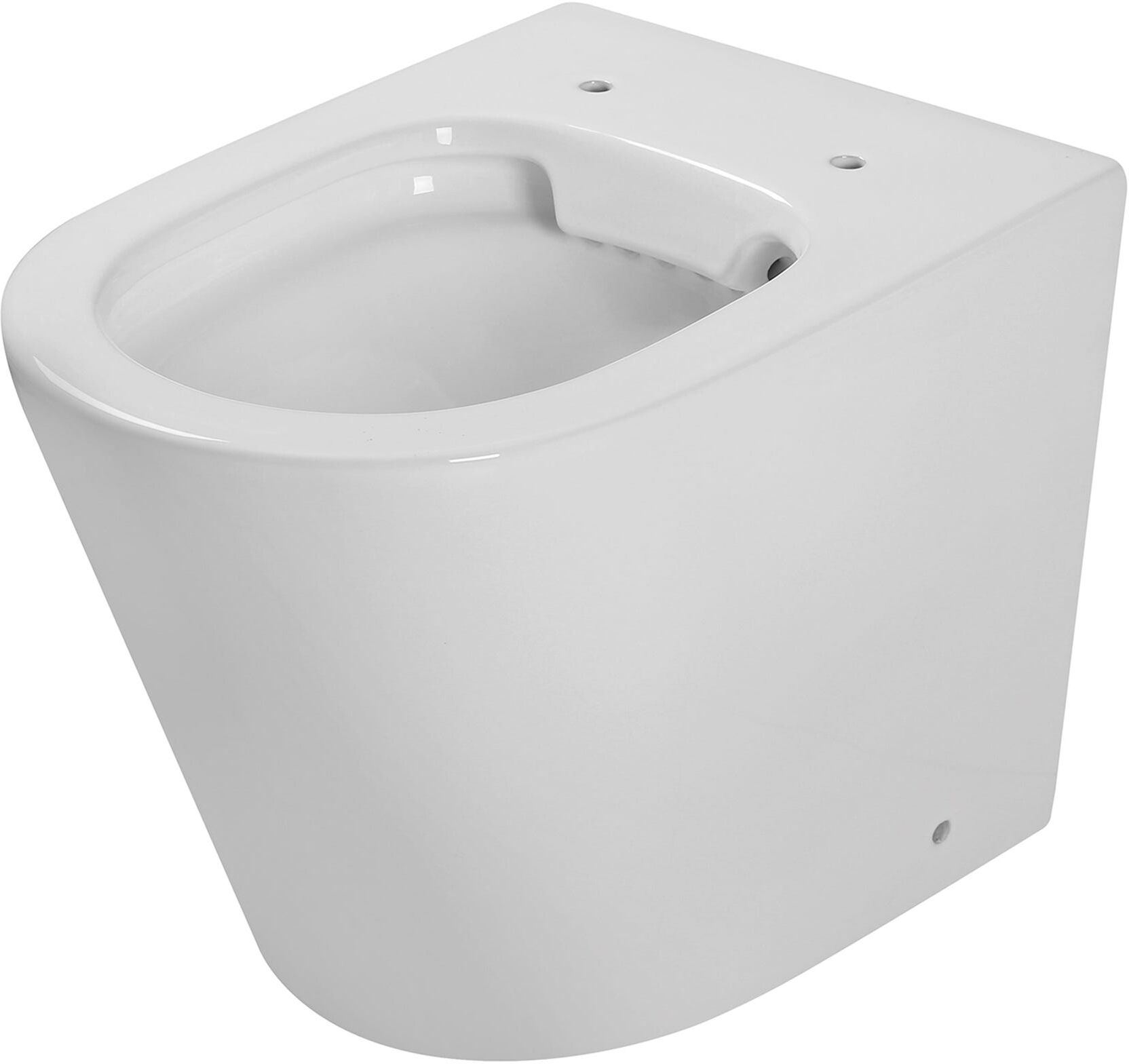 Tecnomat VASO SERIE LARA FILO MURO CON SCARICO MULTIPLO IN CERAMICA BIANCA SENZA BRIDA