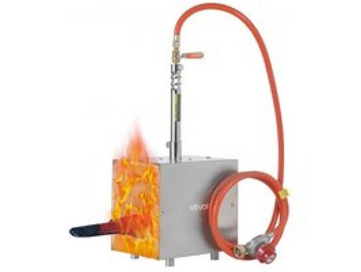 VEVOR Forge à Gaz Propane Portable, Four de Forge à 1 Brûleur, pour Fabrication de Couteaux et Forgeage des Métaux, Couteliers Maréchaux-ferrants Forgerons, Température Max. 1427 ℃, Forme Carrée