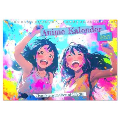 Anime Kalender – Charaktere im Slice-of-Life Stil (Wandkalender 2027 DIN A4 quer), CALVENDO Monatskalender