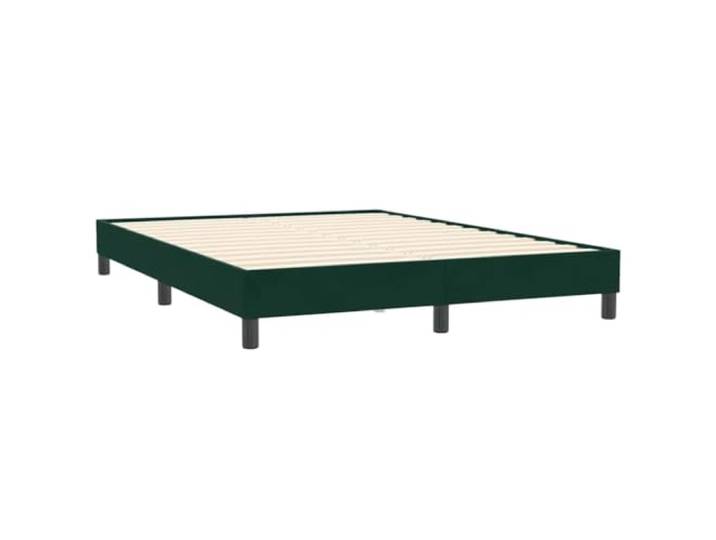KTHLBRH Bettgestell mit Federn, dunkelgrün, 160 x 210 cm, Samt Lattenrost inklusive, robuste Beine, ohne Matratze, stabiler Rahmen für Zimmer