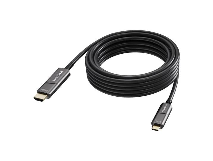 Vision TC 10MUSBCHDMI+/BL, 10 m, USB Type-C, HDMI Type A (Standard), Mâle, Mâle, Droit