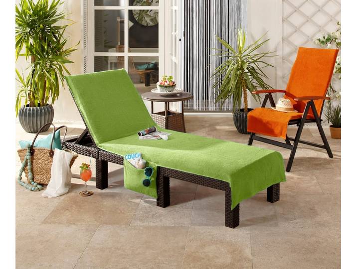 Badetuch Gr. 2, orange (terrakotta), B:70cm L:200cm, Walkfrottee, 100% Baumwolle, Handtücher, Badetuch