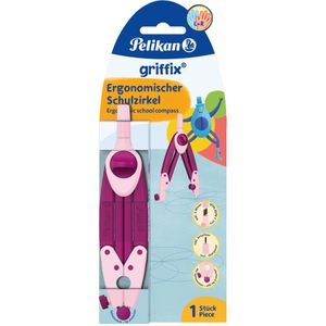 Pelikan Zirkel 700955 griffix, Einsatzzirkel, sweetberry, mit Schutzkappe