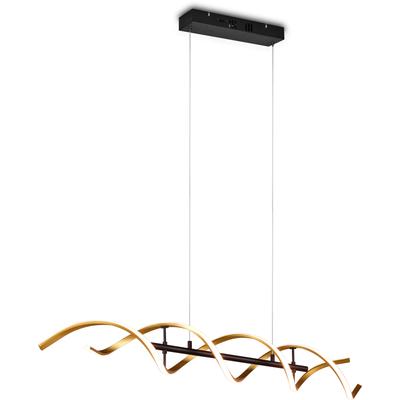 TRIO LEUCHTEN LED Pendelleuchte "Sequence", gold (goldfarben), 1, H: 150cm, 1 Stk., Leuchten, Hängelampe 45W 5600 Lm höhenverstellbar dimmbar Lichtfarbe einstellbar, LED Pendelleuchte