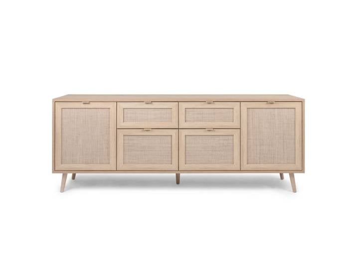 Buffet avec tiroirs et placards effeffet cannage