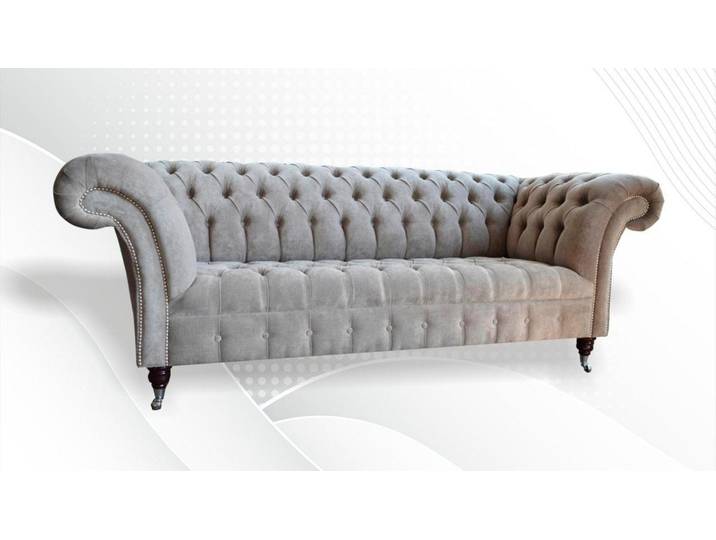 Xlmoebel Chesterfield-Sofa Elegantes Chesterfield-Stoffsofa in stilvollem Design, Sofa, Hergestellt in Europa