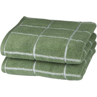 Handtücher ROSS "Überkaro 9032", grün (piniengrün), B:50cm L:100cm, Frottier, Baumwolle, Handtücher, 100% Baumwolle, kariert, in modischen Karo Farben