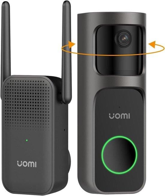 Imou Slimme Videodeurbel met Camera en Persoonsdetectie - 3 MP HD - Zwart