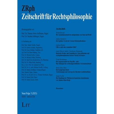 Zeitschrift für Rechtsphilosophie Neue Folge 5/2021, Taschenbuch von , Lit Verlag, 978-3-643-99720-3