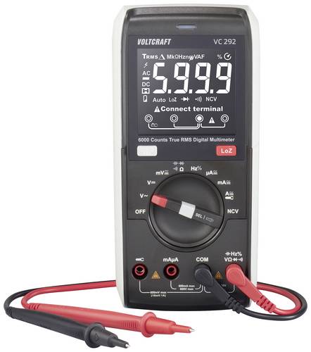 VOLTCRAFT VC292 Hand-Multimeter digital True RMS LoZ CAT III 600V Anzeige (Counts): 6000