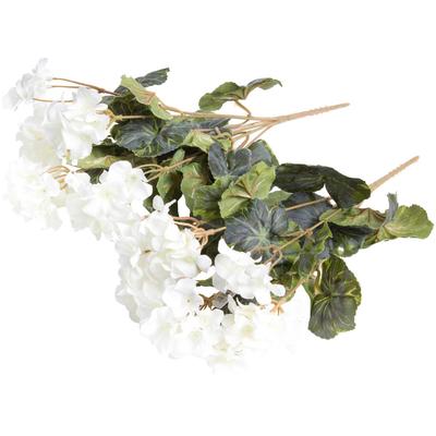 Kunstblume BOTANIC-HAUS "Geranienbusch", beige (creme, weiß), B:22cm H:37cm T:22cm Ø:22cm, Kunststoff, Kunstpflanzen