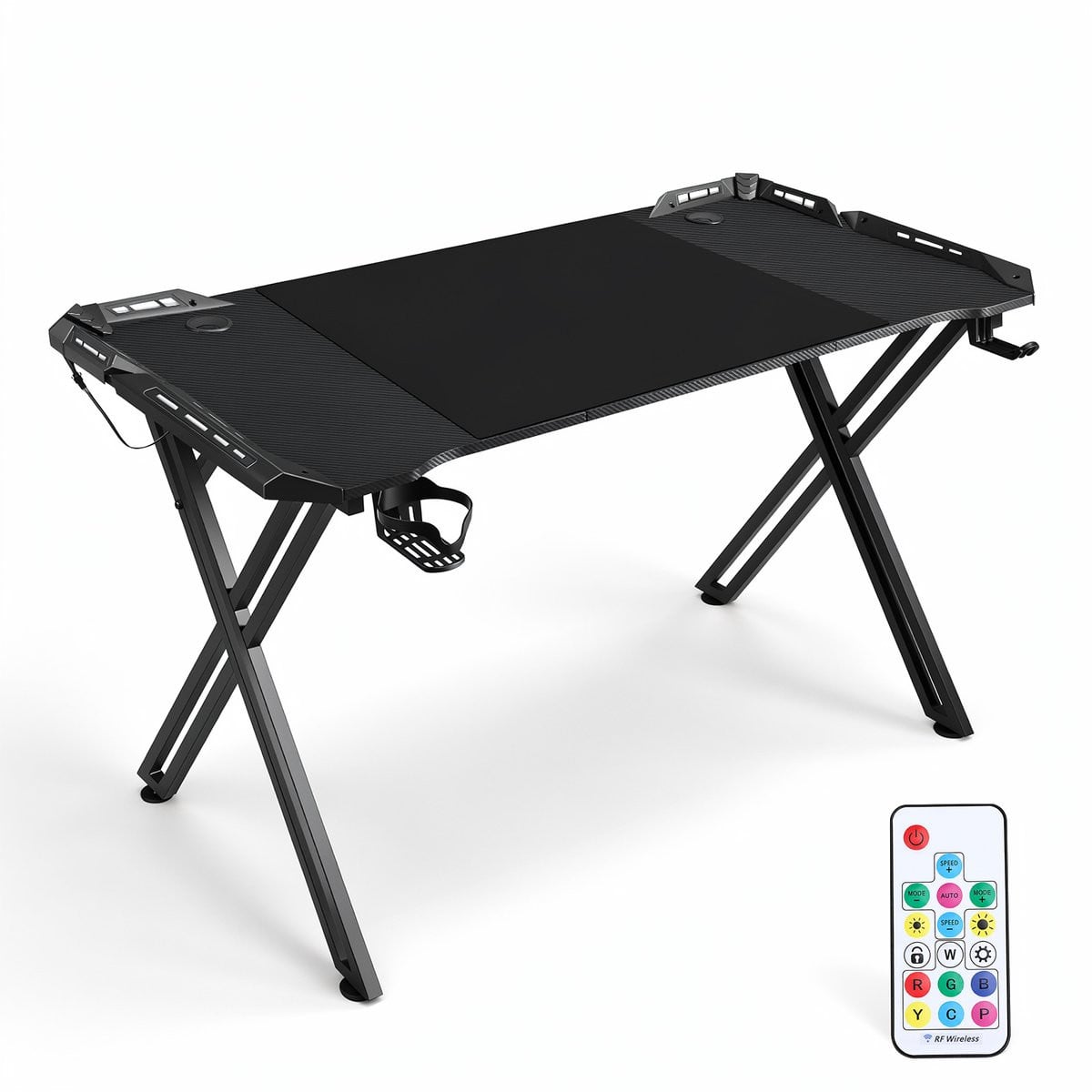 Gaming Bureau 120 cm met RGB Verlichting en Stalen Frame