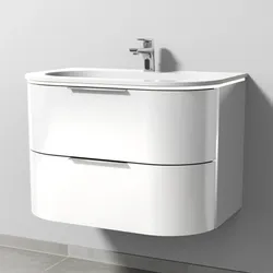 Sanipa 4balance Keramik-Waschtisch Set (DG412) – Weiß-Glanz